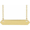 18K Yellow Gold-Plated Sterling Silver 33x6 mm Geometric 16-18" Necklace - Siddiqui Jewelers