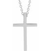 14K White 11.4x11.1 mm Cross 18" Necklace - Siddiqui Jewelers