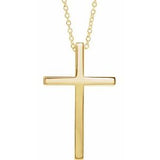 14K Yellow 11.4x11.1 mm Cross 18" Necklace - Siddiqui Jewelers