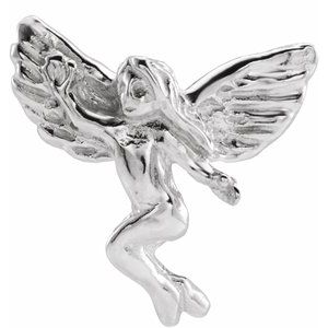 Sterling Silver 13x12 mm Dancing Angel Lapel Pin - Siddiqui Jewelers