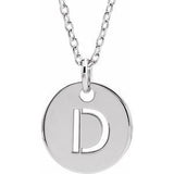 14K White Initial D 16-18" Necklace Siddiqui Jewelers