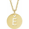 14K Yellow Initial E 16-18" Necklace Siddiqui Jewelers