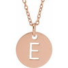 14K Rose Initial E 16-18" Necklace Siddiqui Jewelers