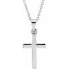 Sterling Silver Cross 18" Necklace  -Siddiqui Jewelers