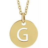 14K Yellow Initial G 16-18" Necklace Siddiqui Jewelers