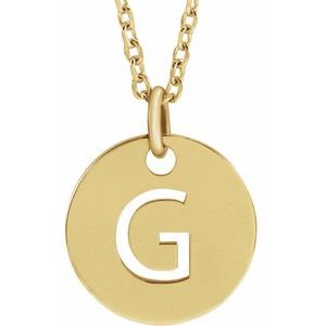 14K Yellow Initial G 16-18" Necklace Siddiqui Jewelers