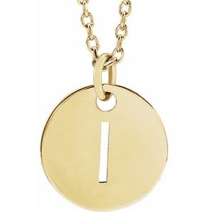 14K Yellow Initial I 16-18" Necklace Siddiqui Jewelers