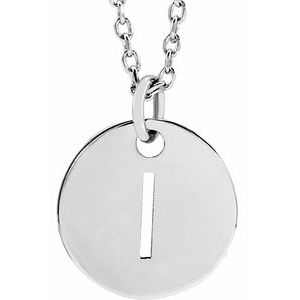 Sterling Silver Initial I 16-18" Necklace Siddiqui Jewelers