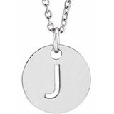 14K White Initial J 16-18" Necklace Siddiqui Jewelers