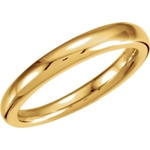 10K Yellow 3.5 mm Tapered Half Round Comfort-Fit Band Size 6 - Siddiqui Jewelers