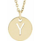 14K Yellow Initial Y 16-18" Necklace Siddiqui Jewelers