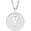 14K White Initial Y 16-18" Necklace Siddiqui Jewelers