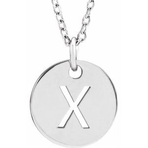 Sterling Silver Initial X 16-18" Necklace Siddiqui Jewelers