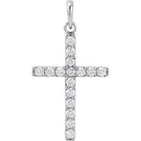 Platinum 1/2 CTW Diamond Cross Pendant -Siddiqui Jewelers