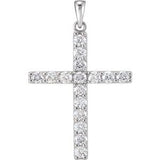 Platinum 1 5/8 CTW Diamond Cross Pendant - Siddiqui Jewelers