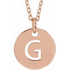 18K Rose Gold-Plated Sterling Silver Initial G 16-18" Necklace Siddiqui Jewelers