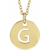 18K Yellow Gold-Plated Sterling Silver Initial G 16-18" Necklace Siddiqui Jewelers