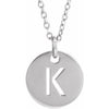 14K White Initial K 16-18" Necklace Siddiqui Jewelers