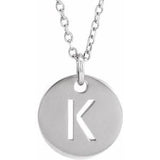 Sterling Silver Initial K 16-18" Necklace Siddiqui Jewelers