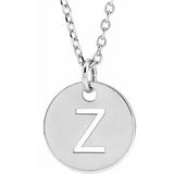 Sterling Silver Initial Z 16-18" Necklace Siddiqui Jewelers