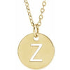 14K Yellow Initial Z 16-18" Necklace Siddiqui Jewelers