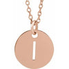 18K Rose Gold-Plated Sterling Silver Initial I 16-18" Necklace Siddiqui Jewelers