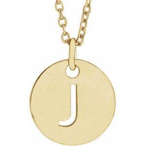 18K Yellow Gold-Plated Sterling Silver Initial J 16-18" Necklace Siddiqui Jewelers