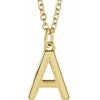 14K Yellow Initial A Dangle 16" Necklace Siddiqui Jewelers