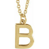 14K Yellow Initial B Dangle 18" Necklace Siddiqui Jewelers