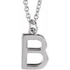 14K White Initial B Dangle 16" Necklace Siddiqui Jewelers