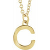 18K Yellow Gold-Plated Sterling Silver Initial C  Dangle 16" Necklace Siddiqui Jewelers