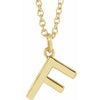 14K Yellow Initial F Dangle 16" Necklace Siddiqui Jewelers