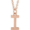 18K Rose Gold-Plated Sterling Silver Initial I Dangle 18" Necklace Siddiqui Jewelers