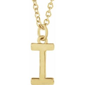 14K Yellow Initial I Dangle 16" Necklace Siddiqui Jewelers