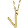 14K Yellow Initial V Dangle 18" Necklace Siddiqui Jewelers