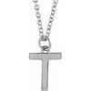 Platinum Initial T Dangle 16" Necklace Siddiqui Jewelers