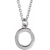 Sterling Silver Initial O Dangle 18" Necklace Siddiqui Jewelers