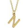 14K Yellow Initial N Dangle 16" Necklace Siddiqui Jewelers