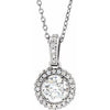 14K White 3/4 CTW Diamond 18" Necklace - Siddiqui Jewelers