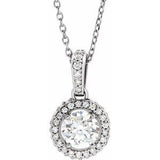 14K White 3/8 CTW Diamond 18" Necklace - Siddiqui Jewelers