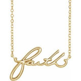 14K Yellow Faith 16" Necklace-Siddiqui Jewelers