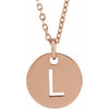 18K Rose Gold-Plated Sterling Silver Initial L 16-18" Necklace Siddiqui Jewelers
