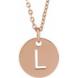 18K Rose Gold-Plated Sterling Silver Initial L 16-18" Necklace Siddiqui Jewelers