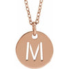 18K Rose Gold-Plated Sterling Silver Initial M 16-18" Necklace Siddiqui Jewelers