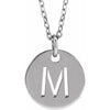 14K White Initial M 16-18" Necklace Siddiqui Jewelers