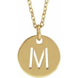 14K Yellow Initial M 16-18" Necklace Siddiqui Jewelers