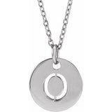 Sterling Silver Initial O 16-18" Necklace Siddiqui Jewelers