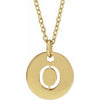 14K Yellow Initial O 16-18" Necklace Siddiqui Jewelers
