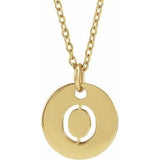14K Yellow Initial O 16-18" Necklace Siddiqui Jewelers