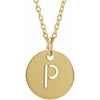 14K Yellow Initial P 16-18" Necklace Siddiqui Jewelers